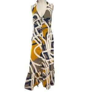 Anthropologie Maeve Cotton Halter Maxi Dress Size 4